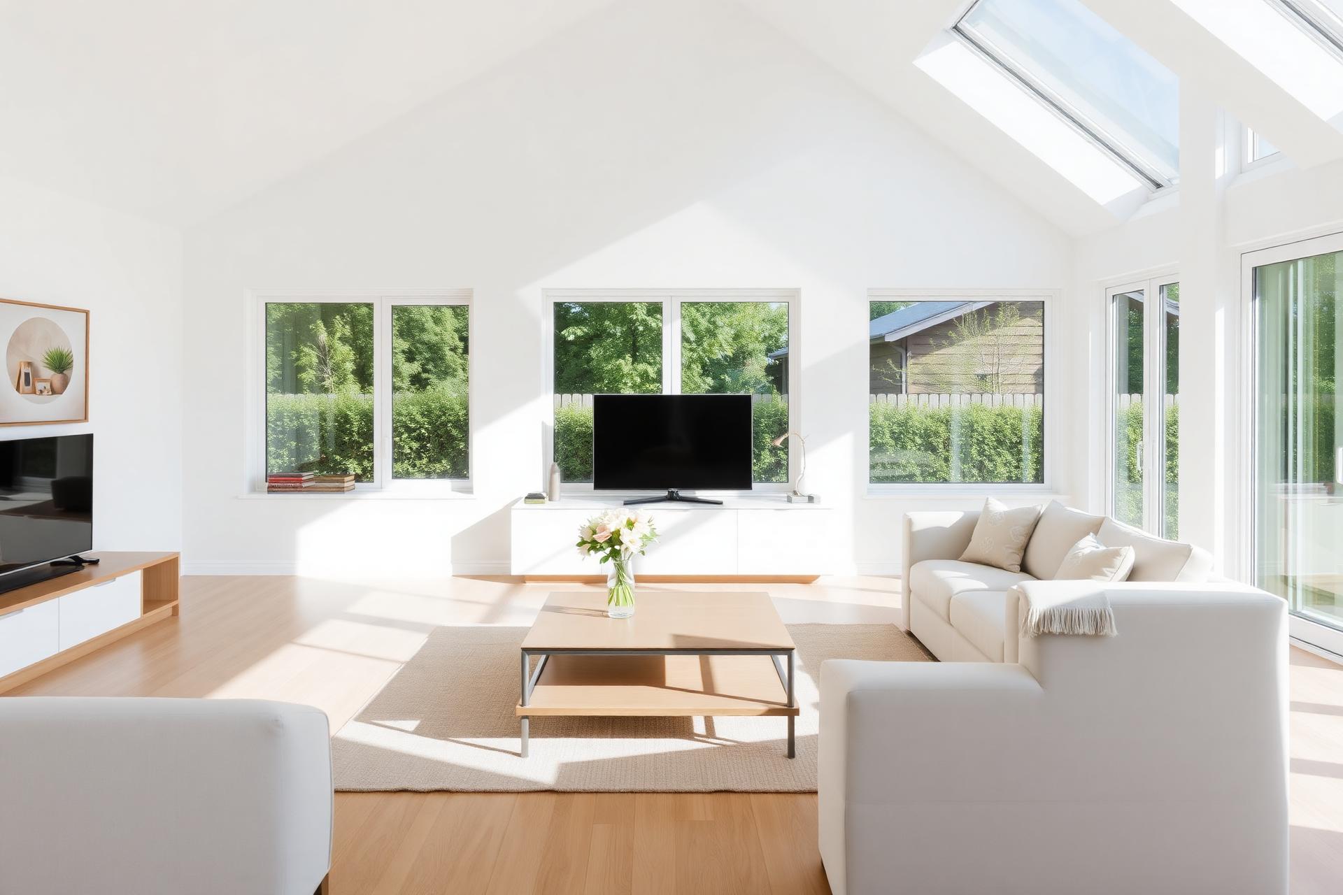 Clean modern living room in the San Fernando Valley
